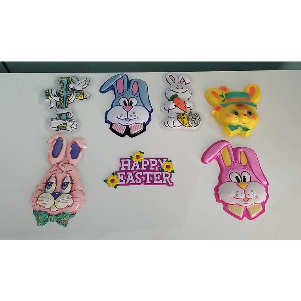 Lot of 7 Vintage Easter Cake Top Decorations - Pop Top and Decopac